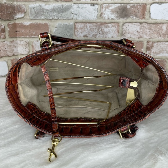 Brahmin Cognac Brown Leather Shoulder Bag - Picture 15 of 16